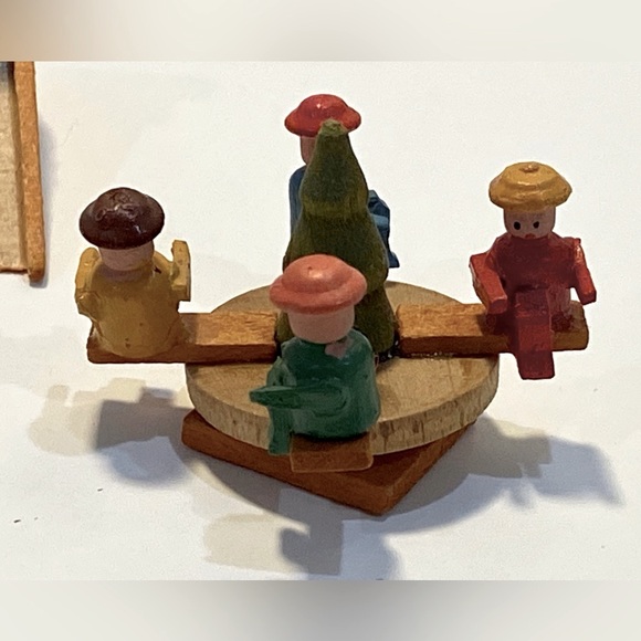 Miniature Wooden Playground with Children Made in Germany - Picture 5 of 12